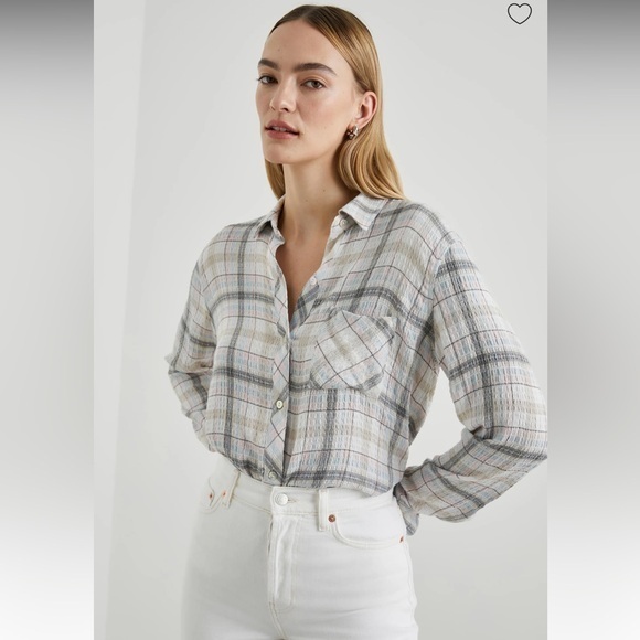 Rails Sky Haze Long Sleeve Full Button Up Collard Brady Shirt Size Medium